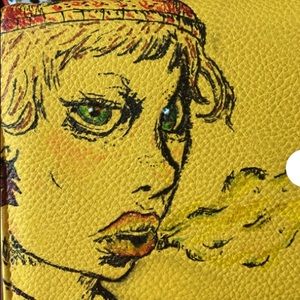 Hand inked, faux leather purse, sassy & Classy!